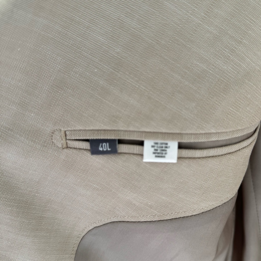Bonobos Men’s Slim Fit Blazer - Sand 40L - Picture 3 of 6